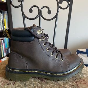 Women’s brown lace up Doc Marten boots